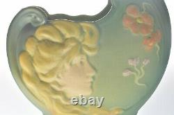 Weller Pottery 1903-04 L'art Nouveau Matt Pillow Shell Vase with Maiden