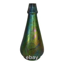 Weller Pottery Sicard 1902-07 Art Nouveau Metallic Luster Glaze Tall Daisy Vase