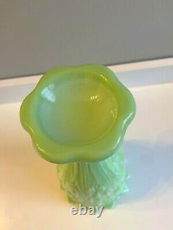 Westmoreland RARE Mint Green Milk Glass Jadeite Slag Vase Lily of the Valley
