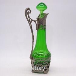 Wmf Art Nouveau Tall Claret Jug Moss Green Circa 1905 Truly Beautiful-investment