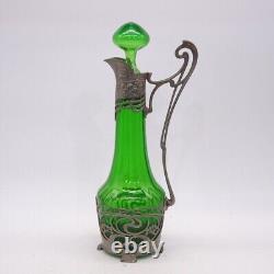 Wmf Art Nouveau Tall Claret Jug Moss Green Circa 1905 Truly Beautiful-investment
