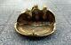 Zsolnay Antique Greeen-gold Eozin Tray With Three Vultures And A Frog