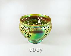 Zsolnay, Art Nouveau Style Green Eosin Glazed Open Work Porcelain Planter (h075)