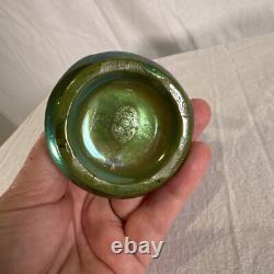 Zsolnay Eosin Art Nouveau Figural Pitcher 4.75 Tall Metallic Green Finish