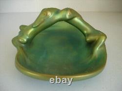 Zsolnay Eosin Art Nouveau Necking Swans / Lizard Fruit Large Dish /Tray 26 cm