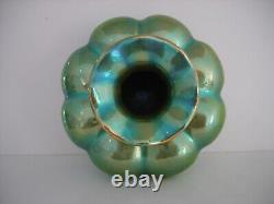 Zsolnay Eosin Art Nouveau Segmented Small Cache Vase