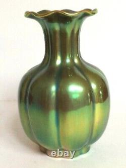 Zsolnay Eosin Green Glazed Vase