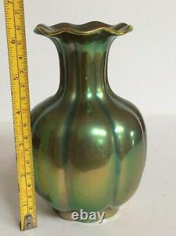 Zsolnay Eosin Green Glazed Vase