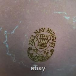 Zsolnay Hungary Art Nouveau Eosin Glase Green Vase 8.75