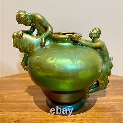 Zsolnay pan vase Lajos Mack