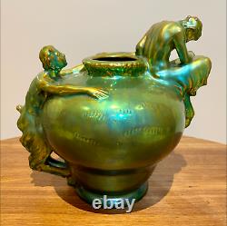 Zsolnay pan vase Lajos Mack